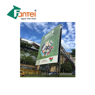 350gsm PVC Flex Afiş Malzemesi 200DX300D Yırtılma Mukavemeti Parlak Mat